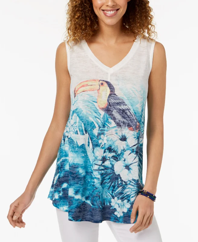 Style & Co Graphic Swing Tank Top lounge tank top