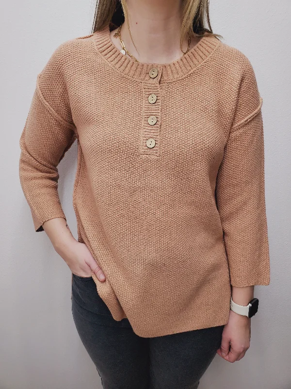 LIGHTWEIGHT HENLEY SWEATER Stretchy Elastic Breathable