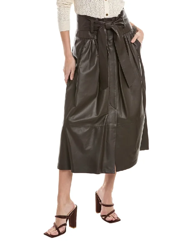 Vince Leather Skirt wool skirt warm
