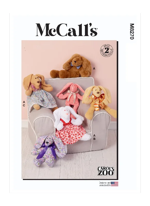 McCall's Pattern M8270 Bunny & Dresses Tunics Practical easy-care