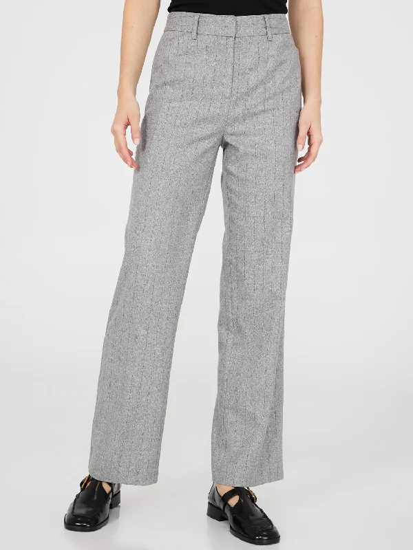 Pinstripe Straight Leg Pants Wide-Legged Palazzos