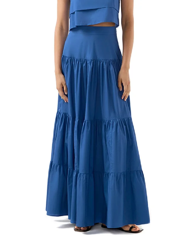 Bird & Knoll Elouise High Waisted Tiered Skirt lace skirt elegant