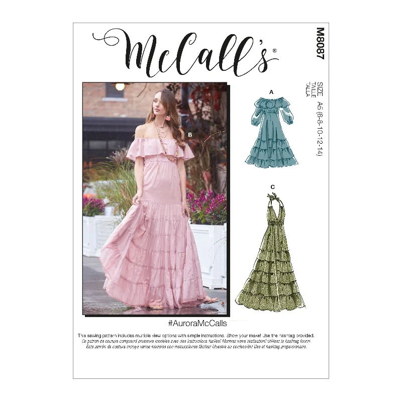 McCall's Pattern M8087 Misses' Dresses Tunics Polka dots