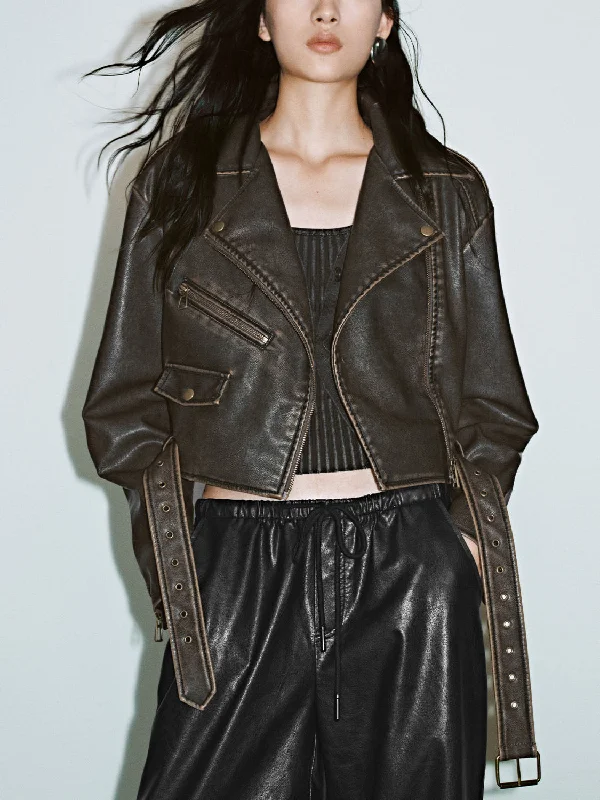 Biker Jackets Hooded Jacket Caped Jacket Shawl Collar Jacket