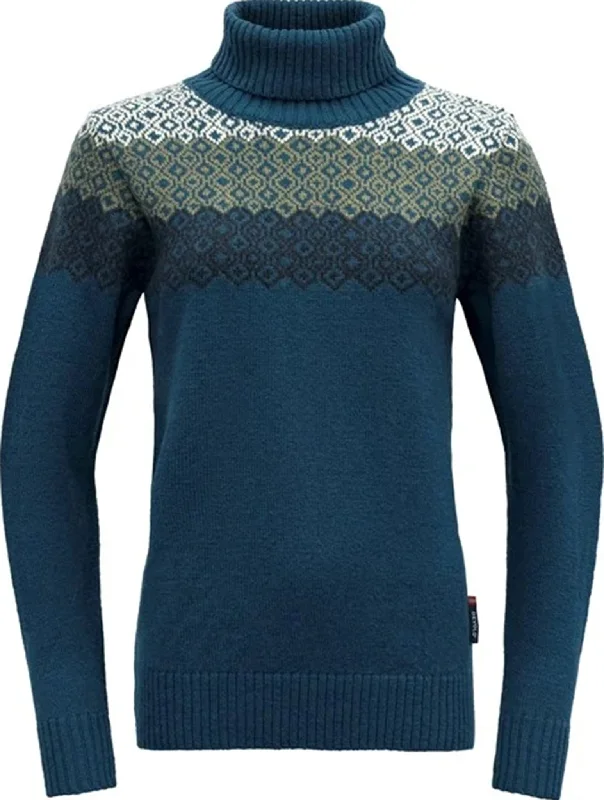 Syvde Wool High Neck Sweater - Women's|-|Chandail à col montant en laine Syvde - Femme Houndstooth Herringbone Solid