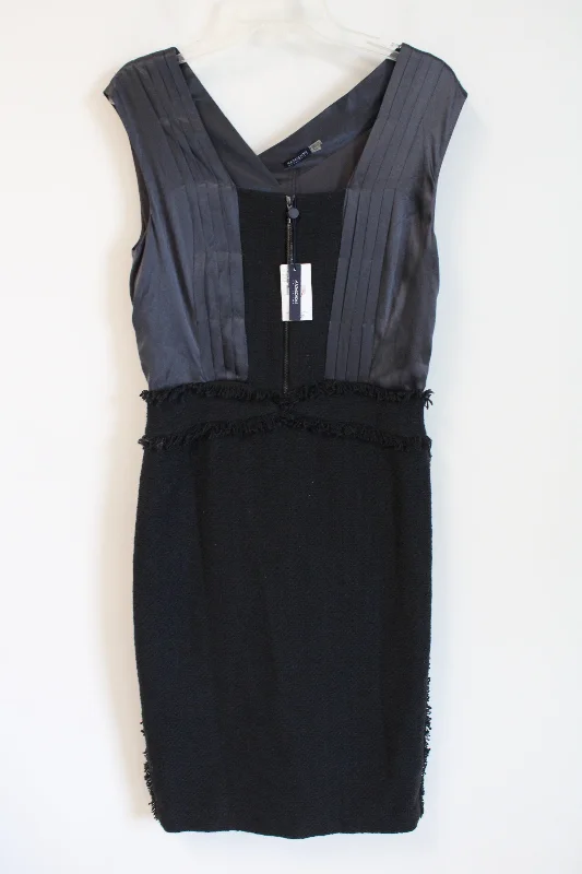 NEW Magaschino Collection Black Silk Top Woven Bottom Dress | 8 Tunics Modern contemporary