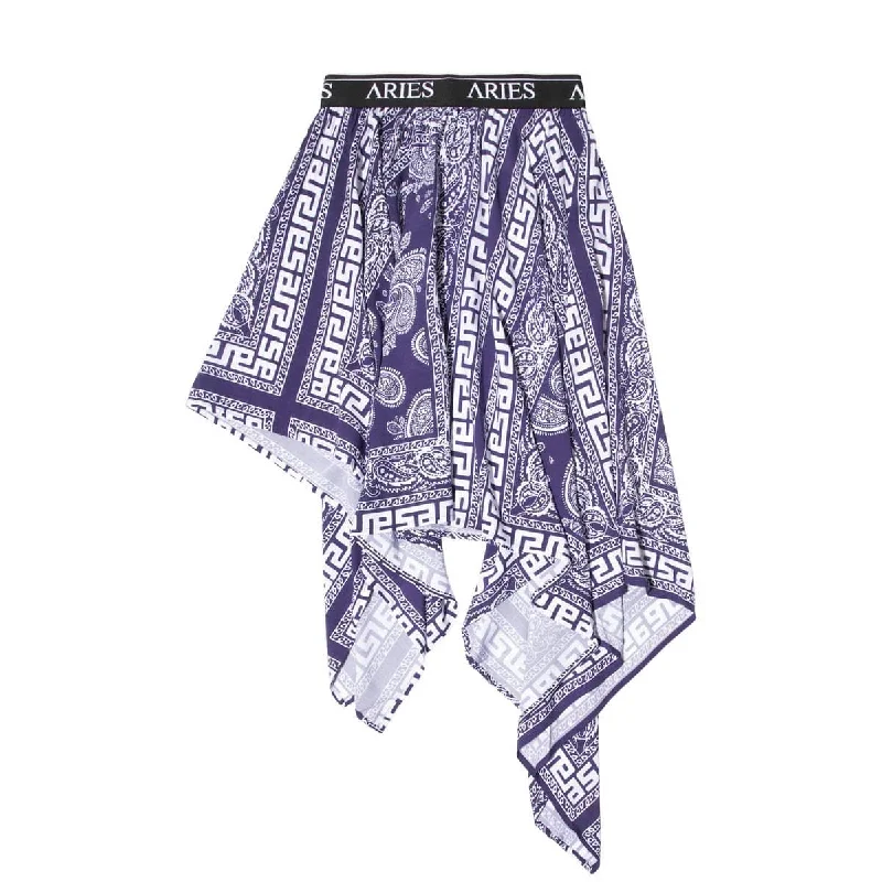 BANDANA PRINT SKIRT velvet skirt luxury