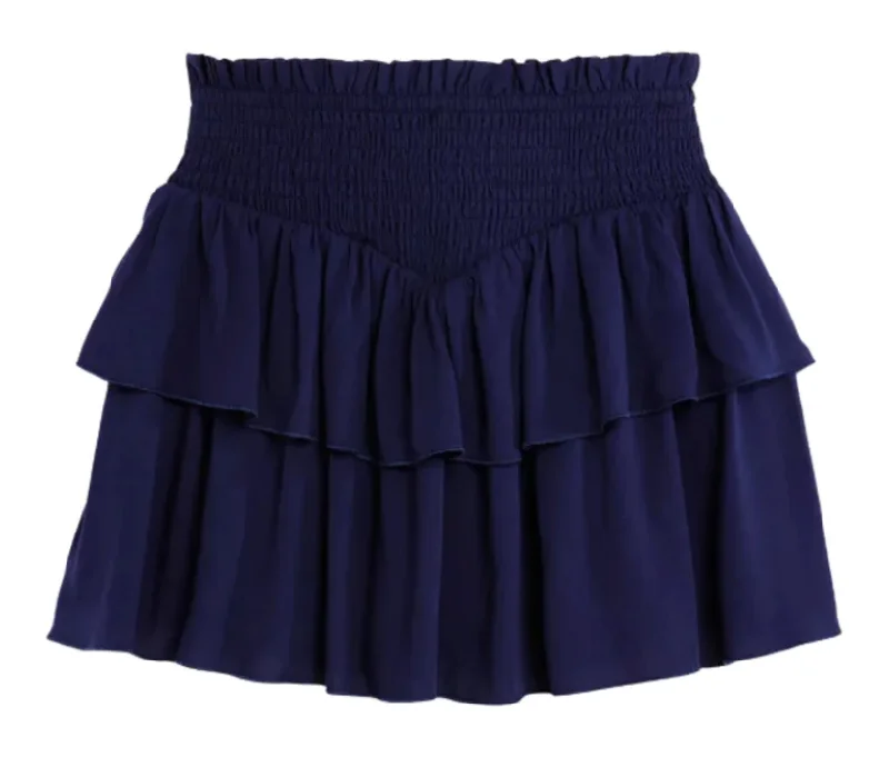Brooke Skirt - Navy cashmere skirt fine