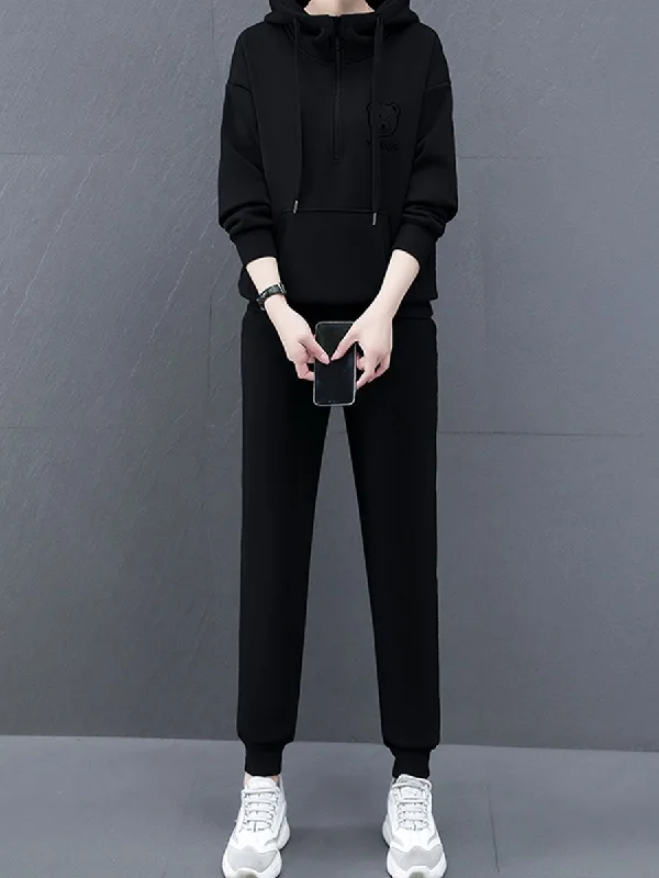 2 Pcs Women's Long Sleeve Pants Set - 520633 Fashionable Sporty Pants