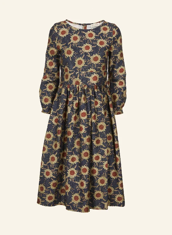 Philippa Dress - Navy Artichoke Print Tunics Cozy comfortable