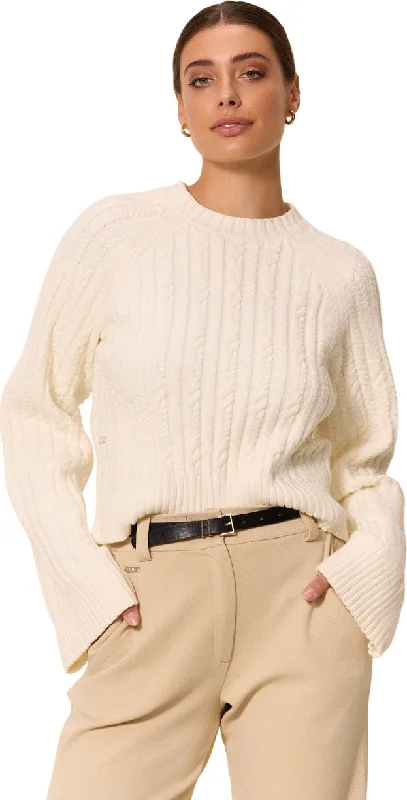 Blake Cable Knit Crewneck Sweater - Women's|-|Chandail Blake à col rond en maille torsadée - Femme Silk Blend Satin Velvet