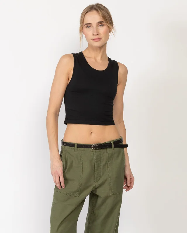 Talya Cropped Tank Top solid color tank