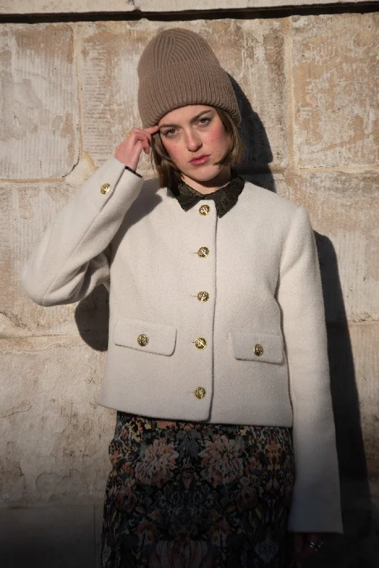 Second Female Juri Eggnog Jacket Welt Pockets Slit Pockets Flap Pockets