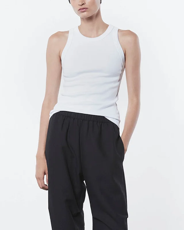 Rib Sheath Tank bright tank top
