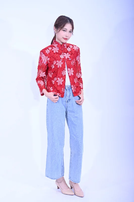 Line & Curve Lady Lace Jacket YL231-6 Mesh Jacket Canvas Jacket Denim Jacket