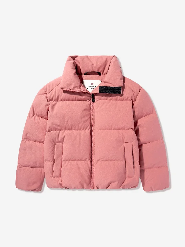 Perfect Moment Girls Nuuk Down Puffer Jacket in Pink Chenille Jacket Brocade Jacket Lace Jacket
