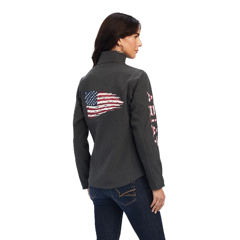 Women's Ariat Team Patriot Softshell Jacket #10041438X-C Striped Jacket Polka Dot Jacket Floral Jacket