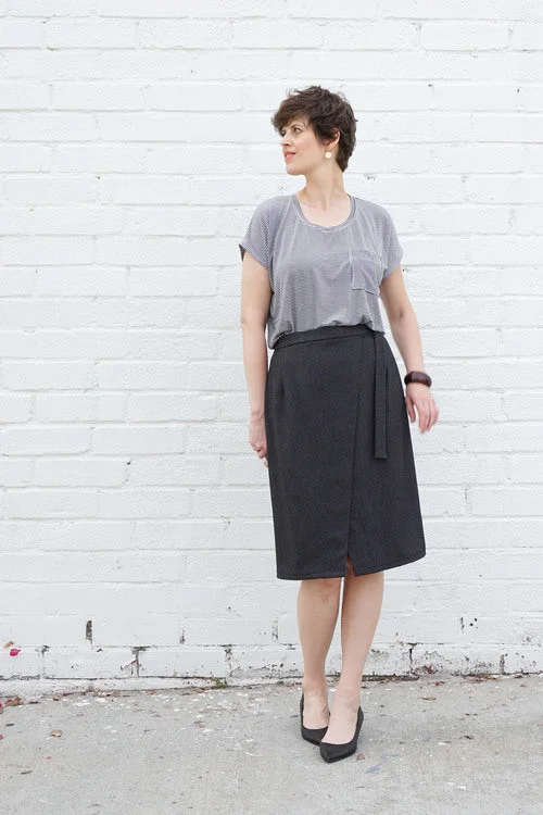 Sew DIY Nita Wrap Skirt flowy skirt hem