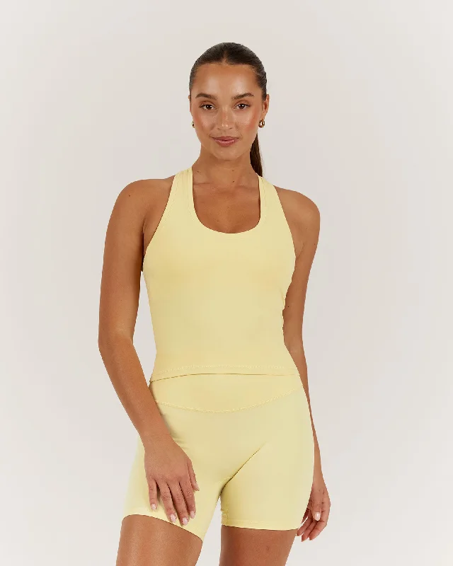 LUXE MIDRIFF TANK - BUTTER flowy tank top