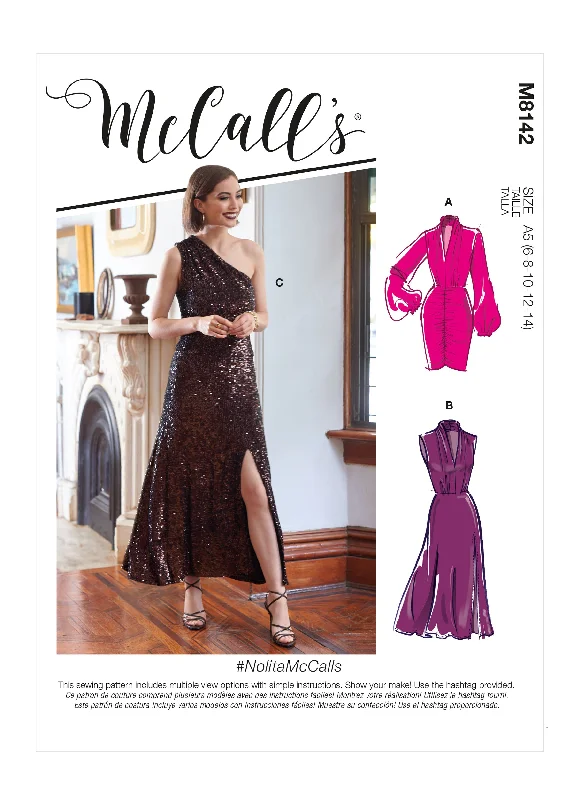 McCall's Pattern M8142 Misses' Dresses Tunics Distressed trendy