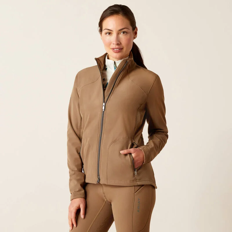 Ariat Womens Boreas Jacket Canteen Zippered Front Buttoned Front Snap Front