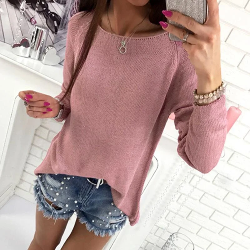 OVERSIZED SWEATER WITH ZIPPERED BACK Long Sweater Short Sweater Cropped Sweater