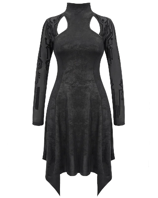 Devil Fashion Automation Error Cyberpunk Dress empire Waist empire