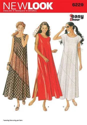 Newlook Pattern 6229 Misses Dresses Cowl Neckline Elegant