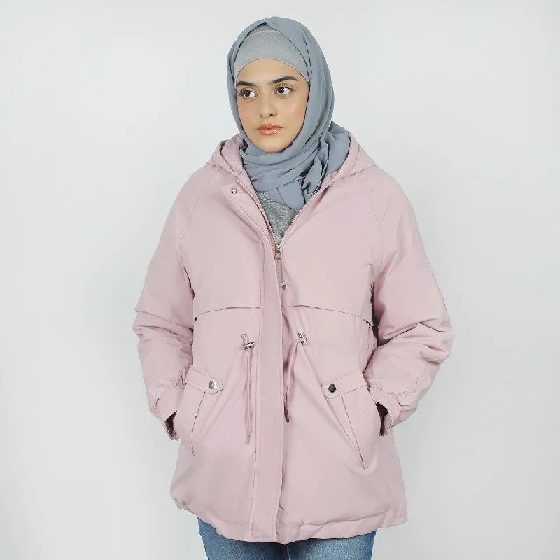 Women's Jacket - Pink Tailored Jacket Straight Jacket A-Line Jacket