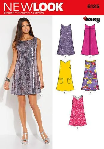 Newlook Pattern 6125 Misses' Dress Shift Classic Vintage