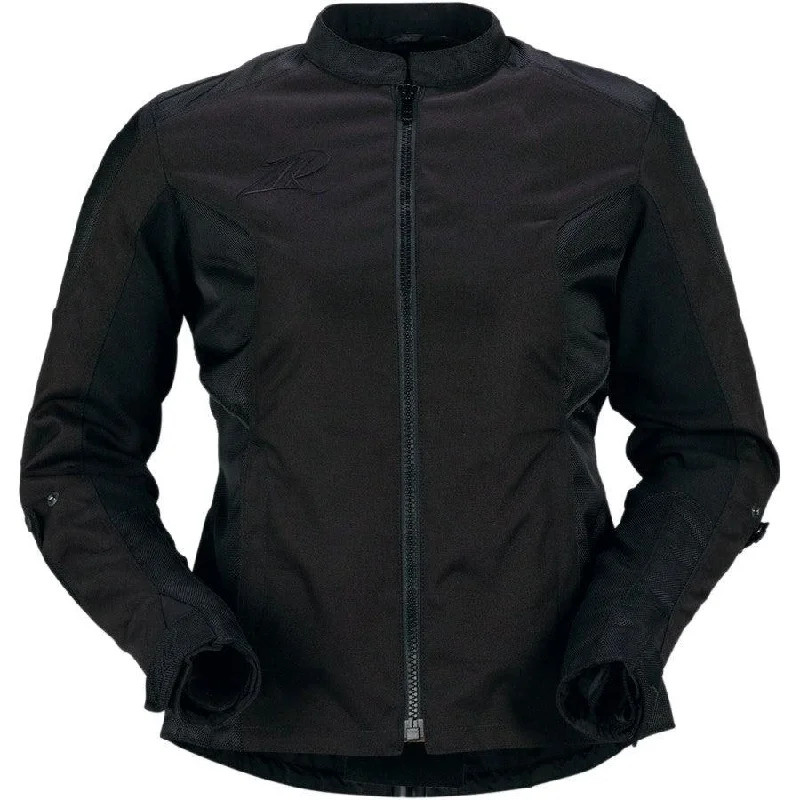 Z1R Women's Zephyr Jacket - Black Faux Fur Fabric Real Fur Fabric Shearling Fabric