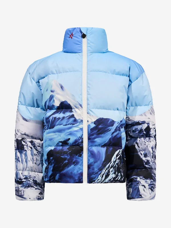 Perfect Moment Kids Nuuk Down Puffer Jacket in Blue Jersey Jacket Tulle Jacket Batik Jacket