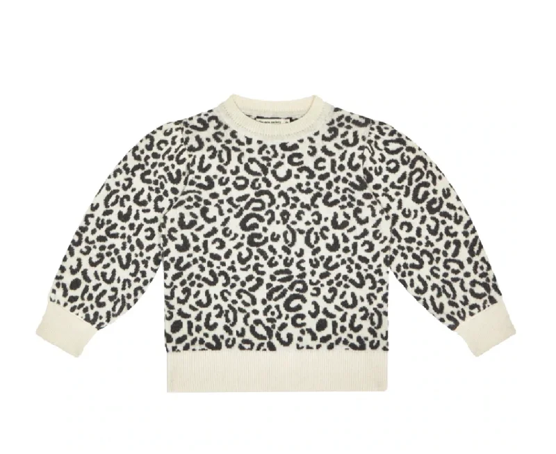 The New Society Rose Woman's Sweater - Leopard Fitted Slim Tailored