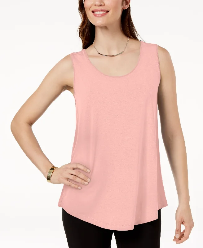 JM Collection Petite Scoop Neck Tank Top breathable tank top