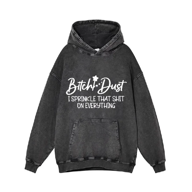 I Sprinkle That Shit On Vintage Washed Hoodie Hoodie with Hem Contrast Bold Stylish