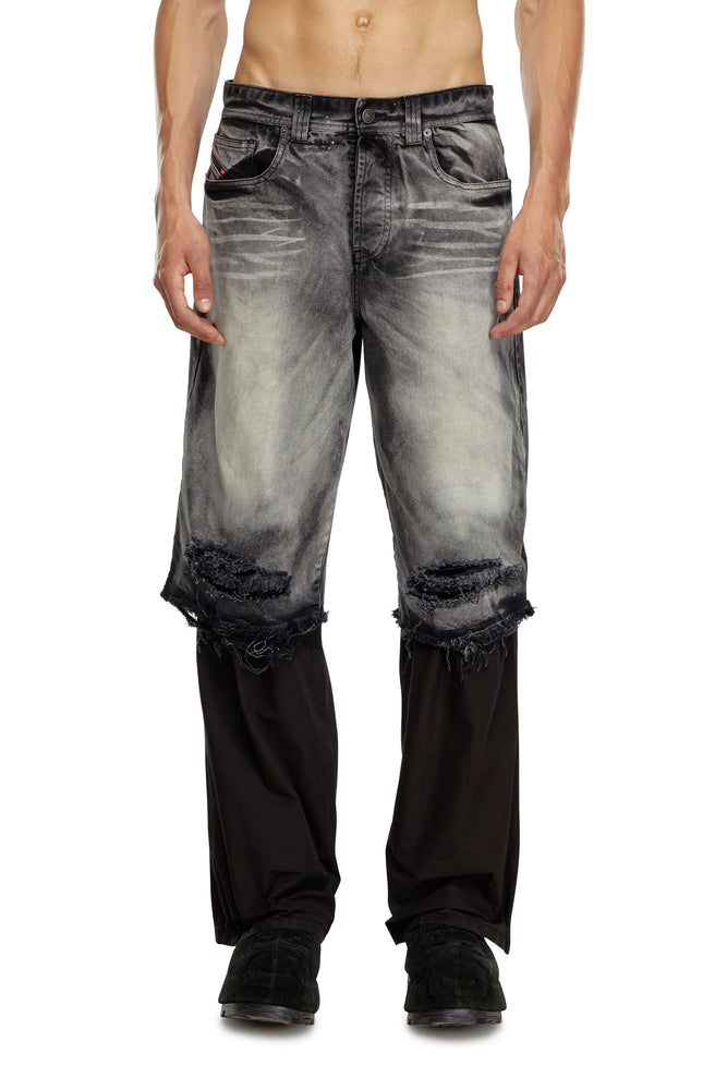 5-pocket pants with layered leg Lightweight Linen Pants