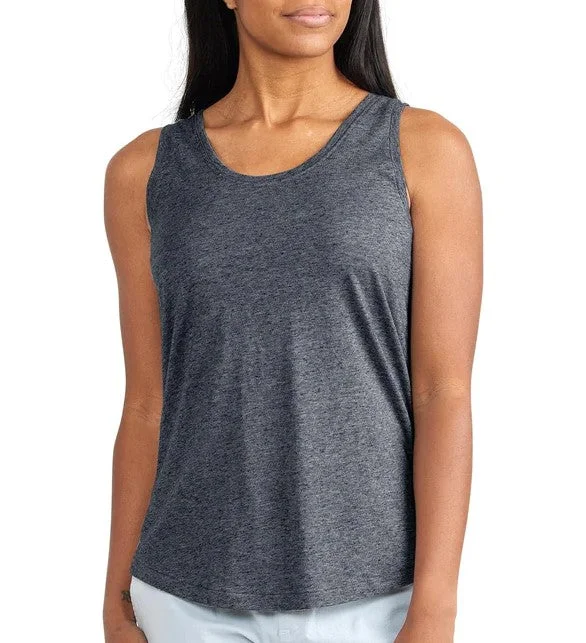 Women's Bamboo Heritage Tank teal tank top