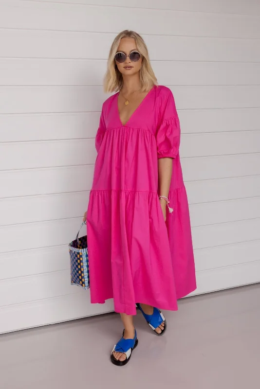 LATISA Dress Pink Tunics Mesh breathable