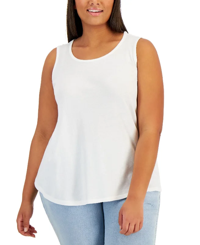 Style & Co Plus Size Cotton Tank cozy tank top