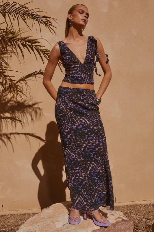 OXANA MAXI SKIRT - IRIS OXANA patchwork skirt art