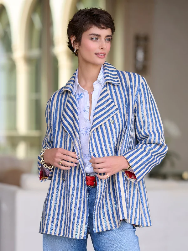 Lily Sequin Stripe Jacket Corduroy Jacket Velvet Jacket Brocade Jacket