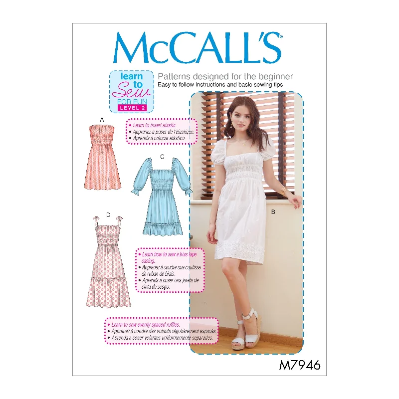 McCall's Pattern M7946 Misses' Dresses Pencil Office Professional
