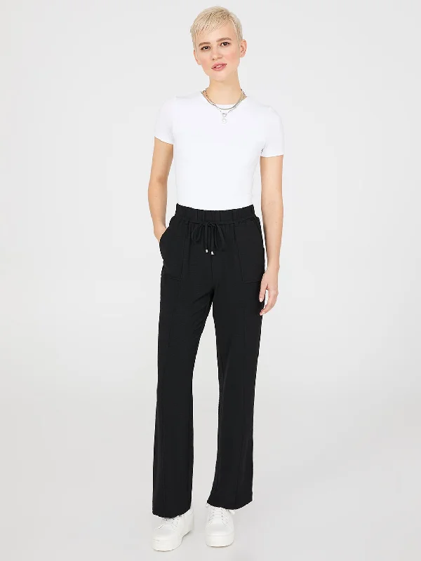 Wide-Leg Pants With Porkchop Pockets Classic Chino Pants