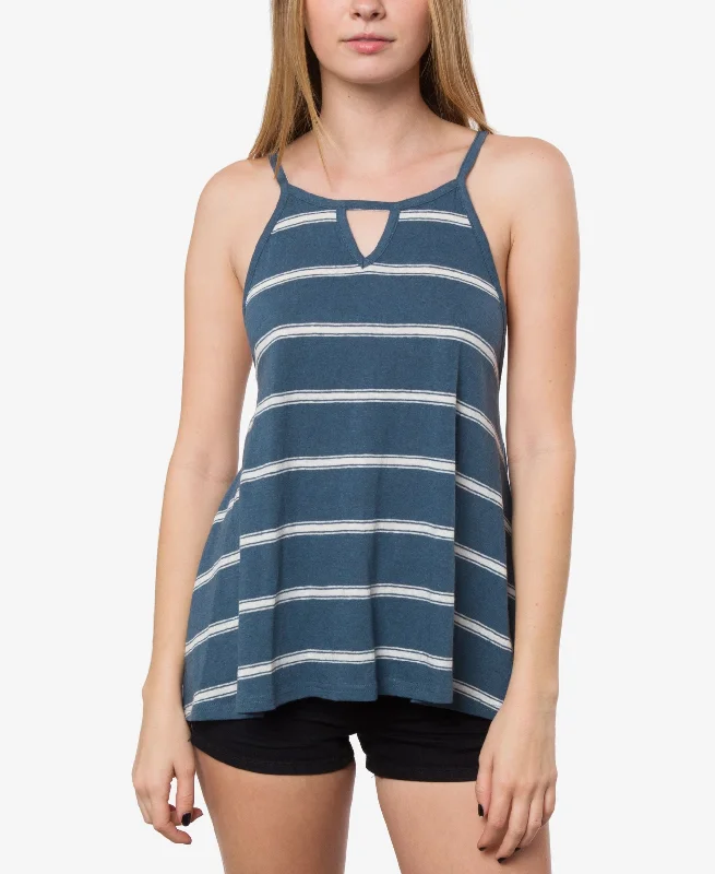 Oneill Juniors Cotton Saturn Cutout Tank Top ribbed tank top