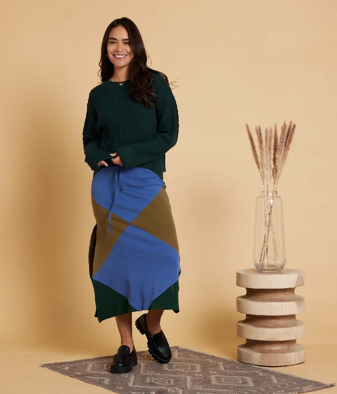 Marcie Skirt - Multi wool skirt breathable