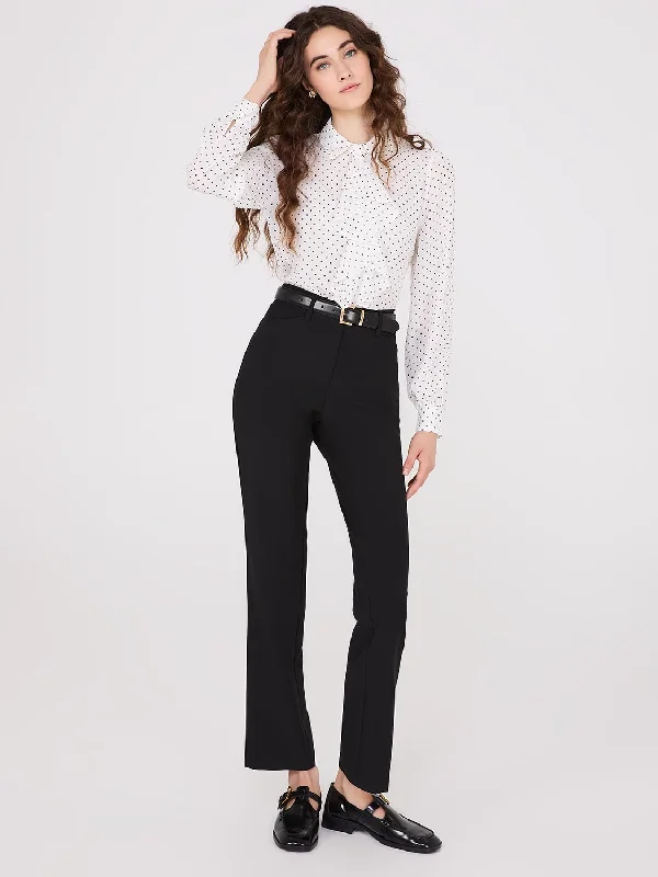 Slant Pocket Long Length Pants Warm Wool Trousers
