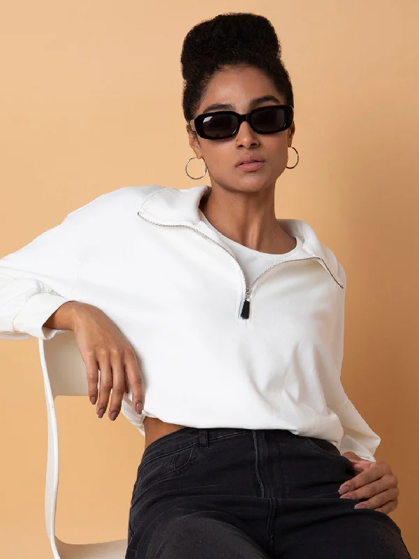 Women Solid Off White Oversized Top with tank top-1155-Offwhite soft tank top