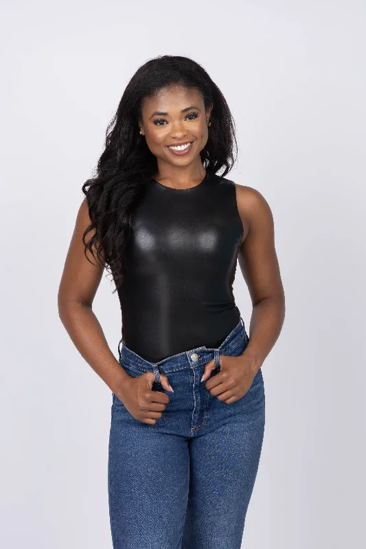 Alice + Oliva Clarinda Sleeveless Bodysuit Stylish One-Shoulder Bodysuit