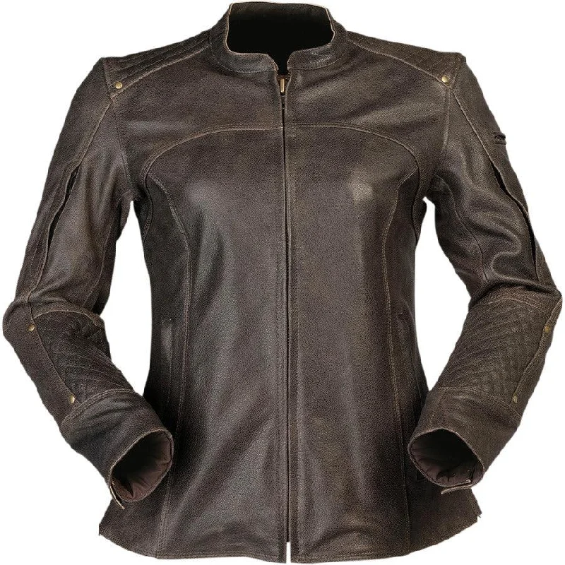 Z1R Women's Chimay Jacket - Brown Bomber Jacket Anorak Windbreaker