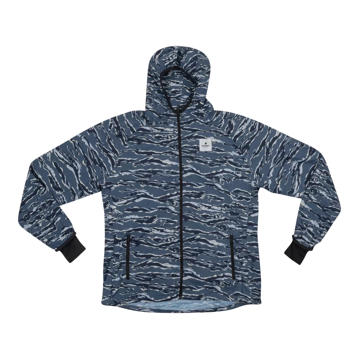 SAYSKY Running Windbreaker Hoodie - Women's Zip Hoodie Drawstring Kangaroo Pocket